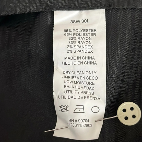 Perry Ellis Portfolio Flat Front Hemmed Dress Pants in Blue - NWOT - Size 38 - Picture 5 of 5